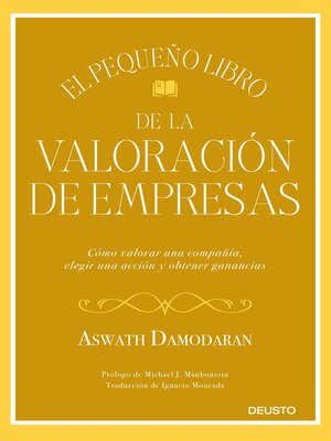 cover image of El pequeño libro de la valoración de empresas